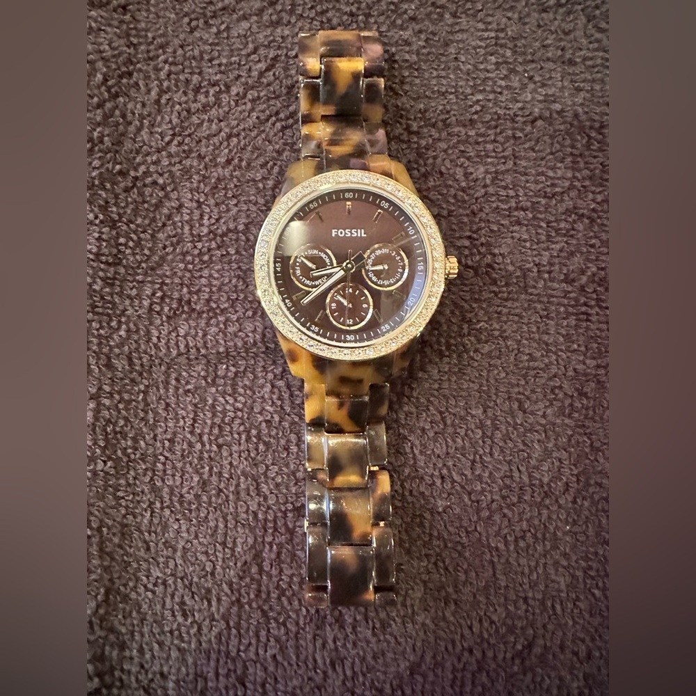Fossil Watch Tortoise Shell Watch - image 1